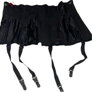Vintage Lady Marlene Black Corset with Garters size 34